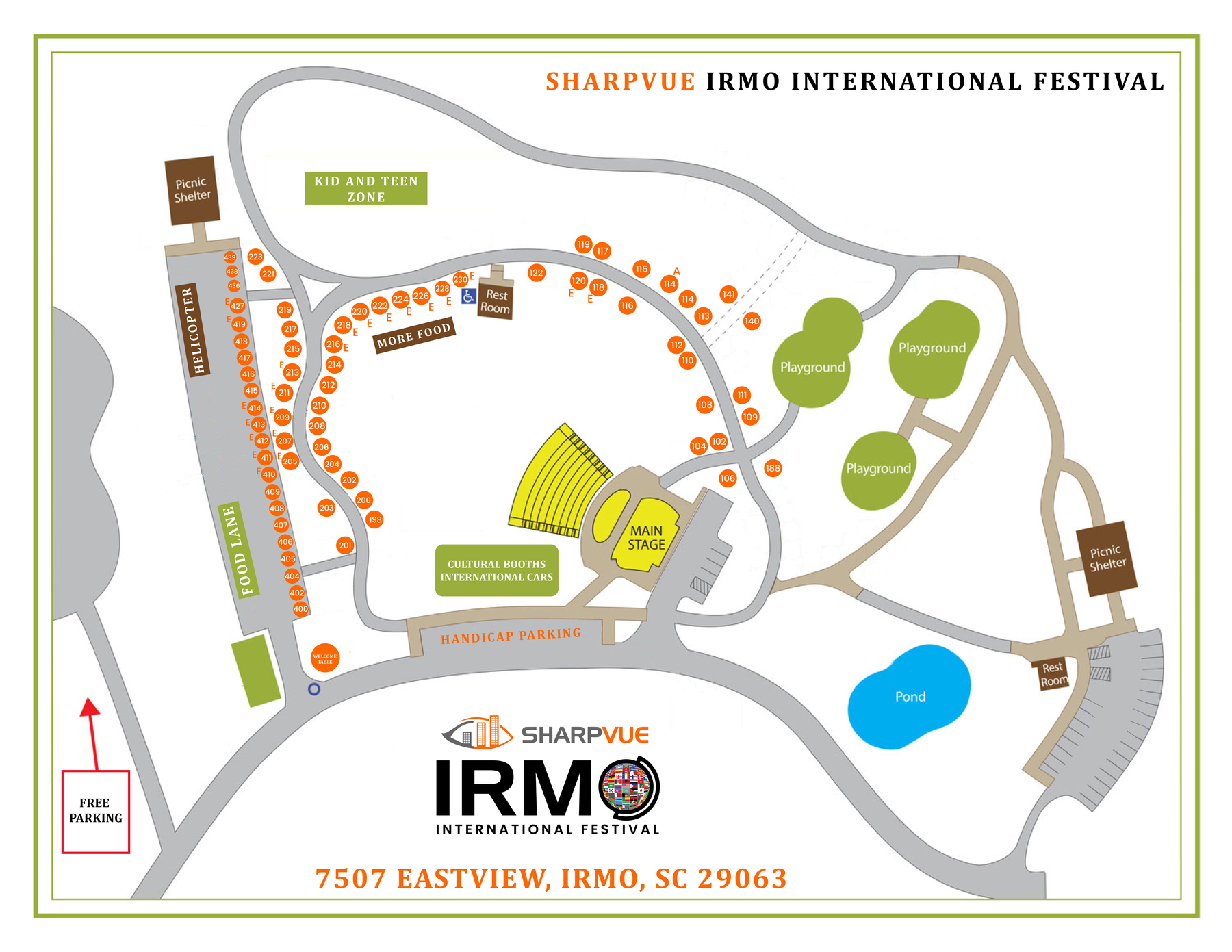 Moore Park festival map